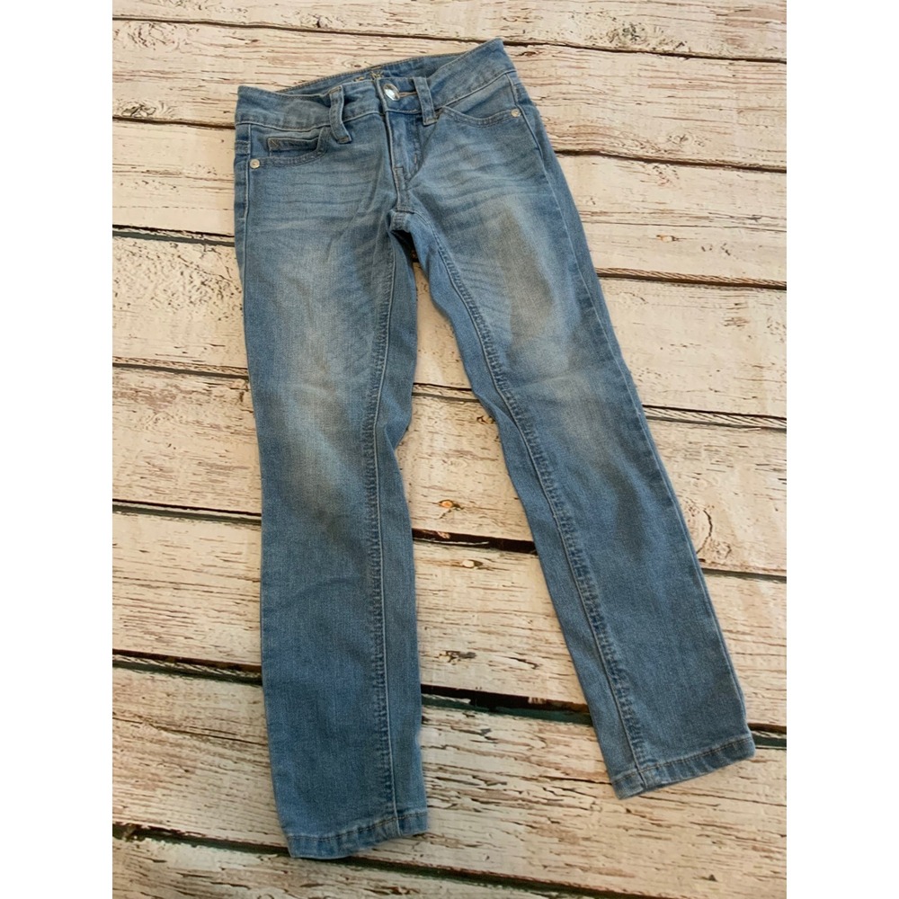 Justice Girls Simply Low Super Skinny Jeans Light Wash Denim Size 6 Slim